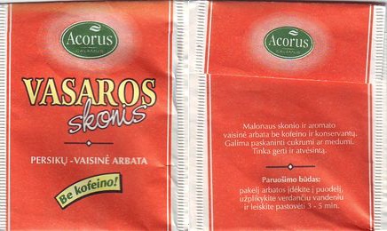 Acorus 02 Vasaros Skonis Perisk Vaisine Arbata