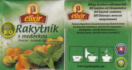 Agrokarpaty 02 Elixir Rakytník s Medovkou Bio