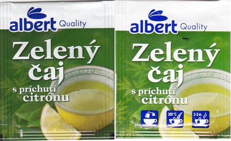 Albert Quality Zelený Čaj s Příchutí Citronu No Flap