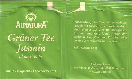 Alnatura Grüner Tee Jasmin Foil