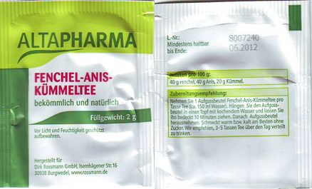 Altapharma 02 Fenchel Anis Kümmel