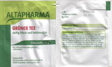 Altapharma Grüner Tee 2