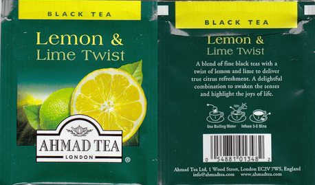 Ahmad Black Tea Lemon & Lime Twist Ean Middle