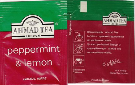 Ahmad Natural Herbs Peppermint & Lemon