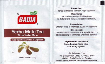 Badia Yerba Maté Tea