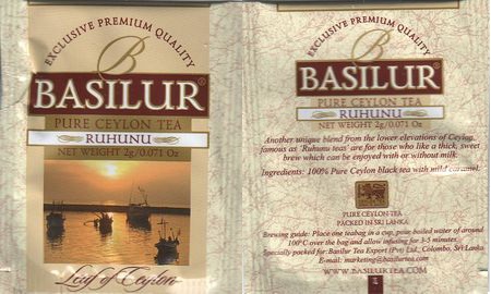 Basilur Pure Ceylon Tea Ruhunu