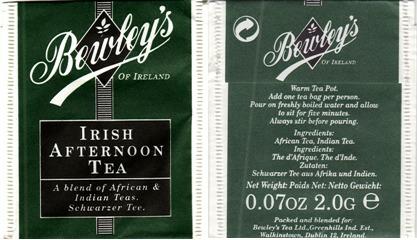 Bewley’s Irish Afternoon Tea Paper