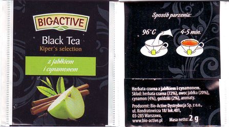 Bio Active Black Tea Z Jablkiem I Cynamonem