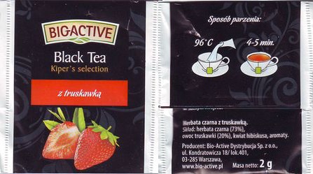 Bio Active Black Tea Z Truskawka