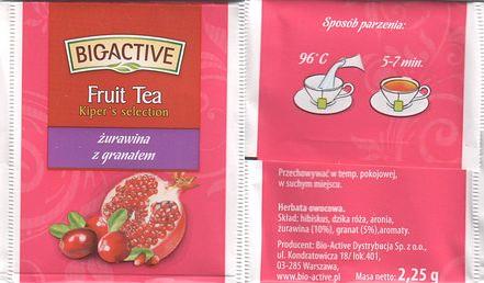 Bio Active Fruit Tea Zurawina Z Granatem