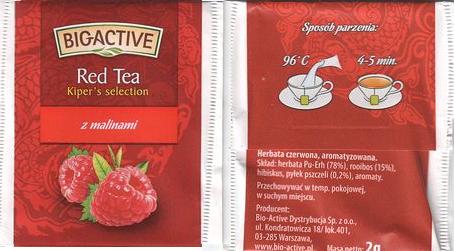 Bio Active Red Tea Z Malinami