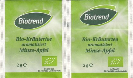 Biotrend 02212442 Bio Kräutertee Aromatisiert Minze Apfel