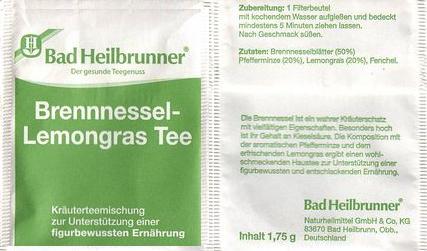 Bad Heilbrunner 08 Brennnessel Lemongras Tee