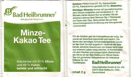 Bad Heilbrunner 08 Minze Kakao Tee