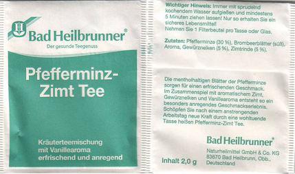 Bad Heilbrunner 08 Pfefferminz Zimt Tee