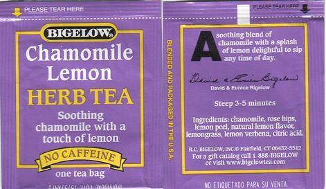 Bigelow 1 Chamomile Lemon