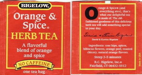 Bigelow 1 Orange & Spice