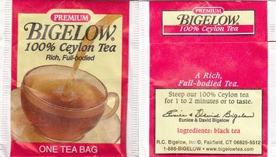 Bigelow 100 Percent Ceylon Tea Rich Full Bodied