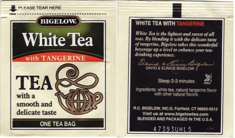 Bigelow 3 White Tea Tangerine