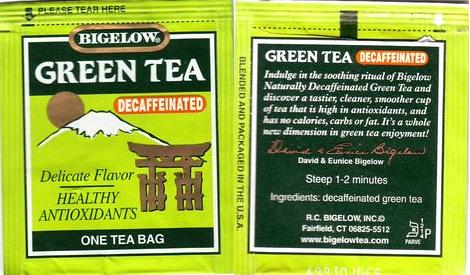 Bigelow 5 Green Tea Decaffeinated 1