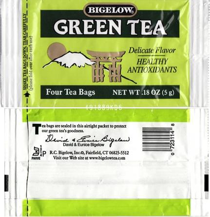 Bigelow 5 Green Tea Four Bags