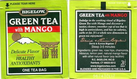 Bigelow 5 Green Tea With Mango