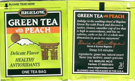 Bigelow 5 Green Tea With Peach