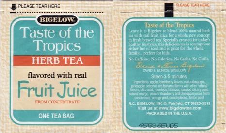 Bigelow 6 Taste of Tropics Fruit Juice