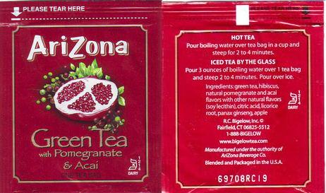 Bigelow Arizona Green Tea With Pomegranate & Acai