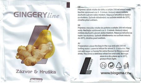 Biogena Gingery Line Zázvor & Hruška