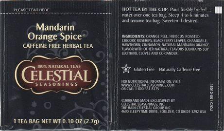 Celestial Seasonings 05 Mandarin Orange Spice