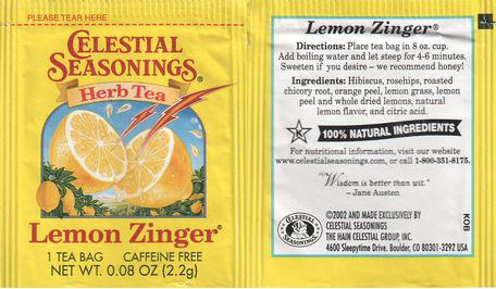 Celestial Seasonings Lemon Zinger