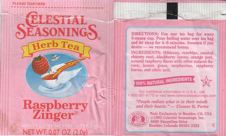 Celestial Seasonings Raspberry Zinger