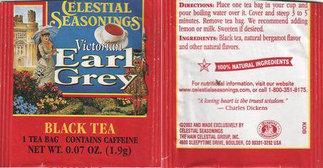 Celestial Seasonings Victorian Earl Grey