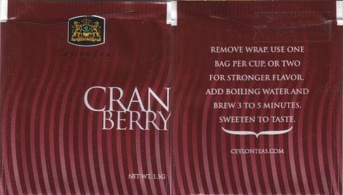 Ceylon Teas Cranberry