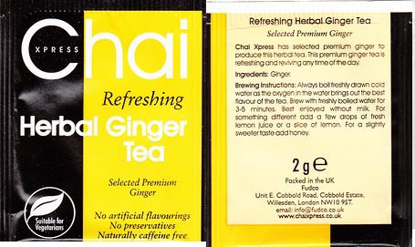 Chaixpress Refreshing Herbal Ginger Tea