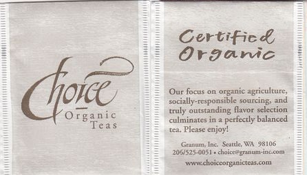 Choice Organic Teas Certified Organic