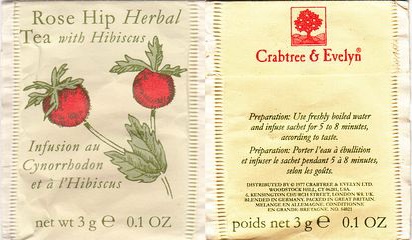 Crabtree & Evelyn Rose Hip Herbal Tea With Hibiscus