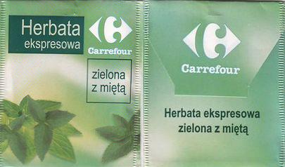 Carrefour Herbata Ekspresova Zielona Z Mieta Glossy