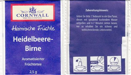 Cornwall XYK22 Heimische Früchte Heidelbeere Birne