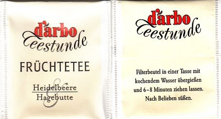 Darbo Teestunde Früchtetee Heidelbeere Hagebutte