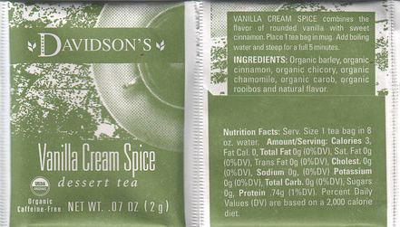 Davidsons Vanilla Cream Spice