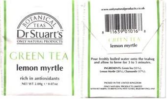 Dr. Stuarts Green Tea Lemon Myrtle