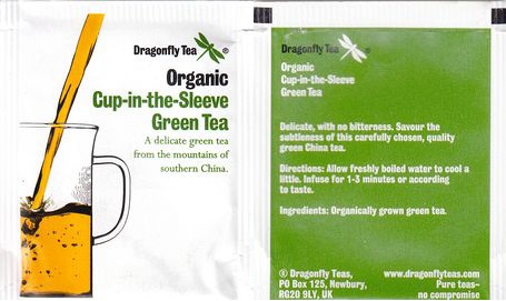 Dragonfly Tea 02 Organic Cup in Thé Sleeve Green Tea