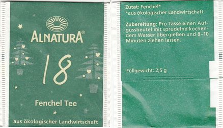 Alnatura 2012 18 3823EN18 Fenchel Tee