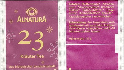 Alnatura 2015 23 3833EN23 Kräuter Tee