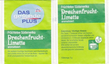 Das Gesunde Plus Früchtetee Sudamerika Drachenfrucht Limette