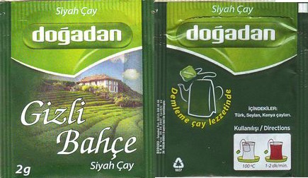 Dogadan Gizli Bahce Siyah Cay No Flap