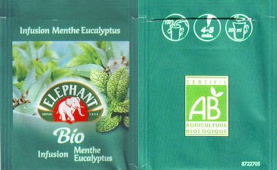 Elephant 8722705 Elepahnt Bio Infusion Menthe Eucalyptus