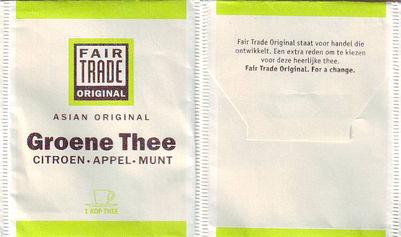 Fair Trade Asian Original Groene Thee Citroen Appel Munt